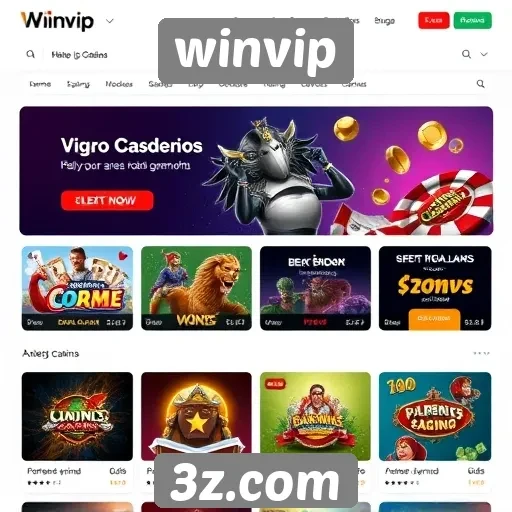 Experiência do usuário no site de jogos winvip